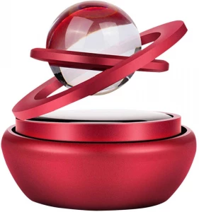 double-ring-crystal-auto-rotate-solar-car-perfumes-red